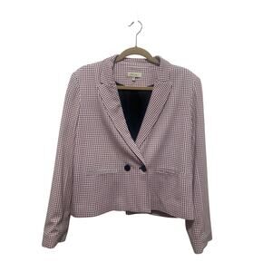 Twinset Pink Houndstooth Double-breasted Stretch Blazer Girl 16, Women XS/S